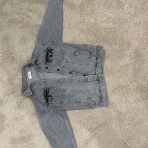 Gray Denim Jean Jacket Oversized